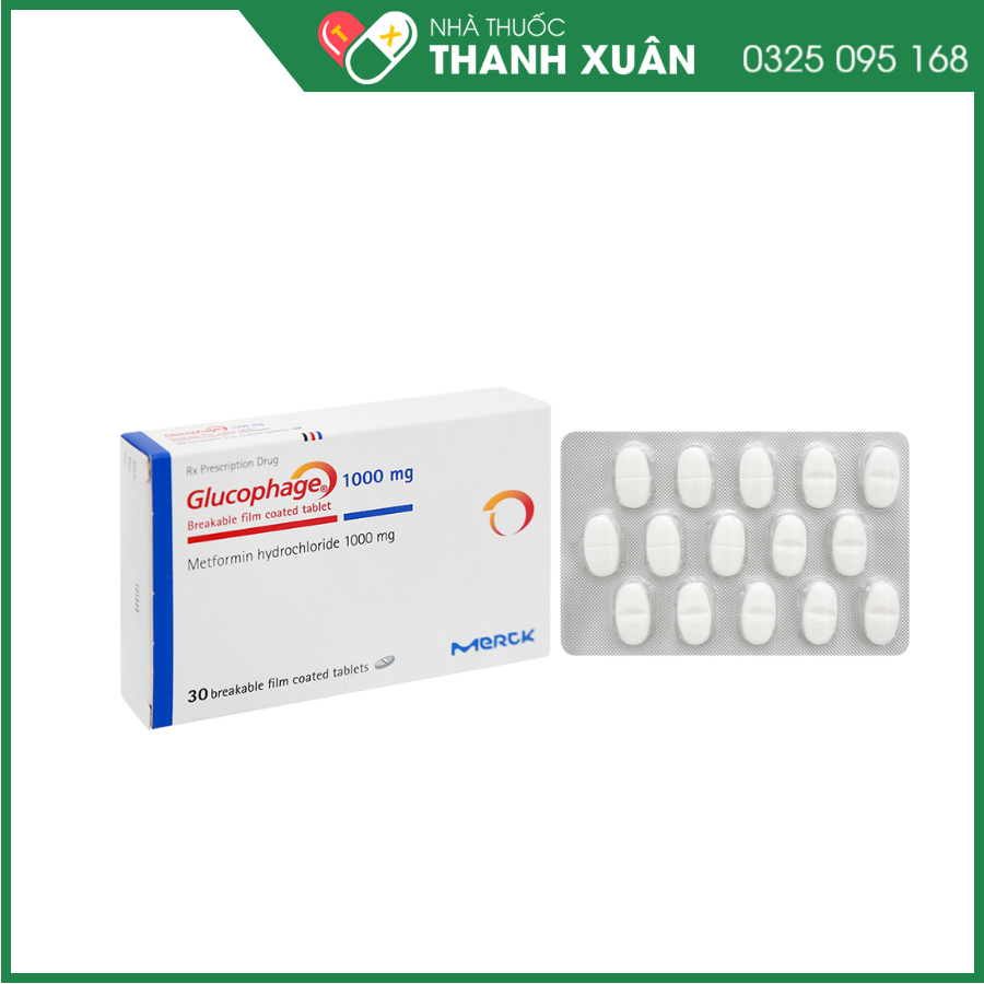 Thuốc Glucophage 1000mg điều trị tiểu đường tuýp II